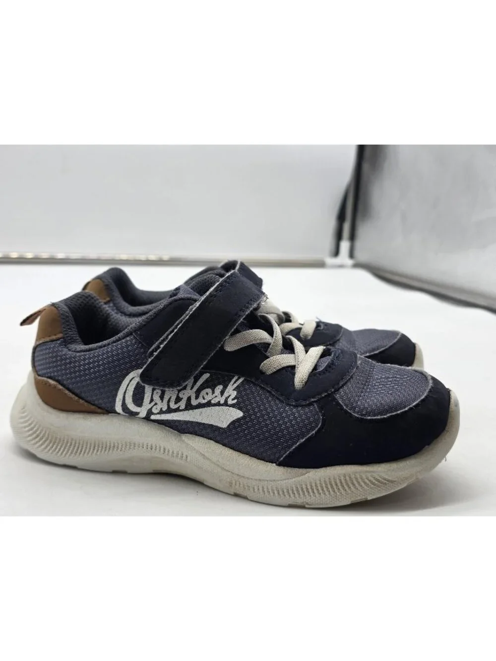 OshKosh B'gosh Shoes Kids Size 13 Blue RETRA Athletic Hook Loop Sneakers Stains